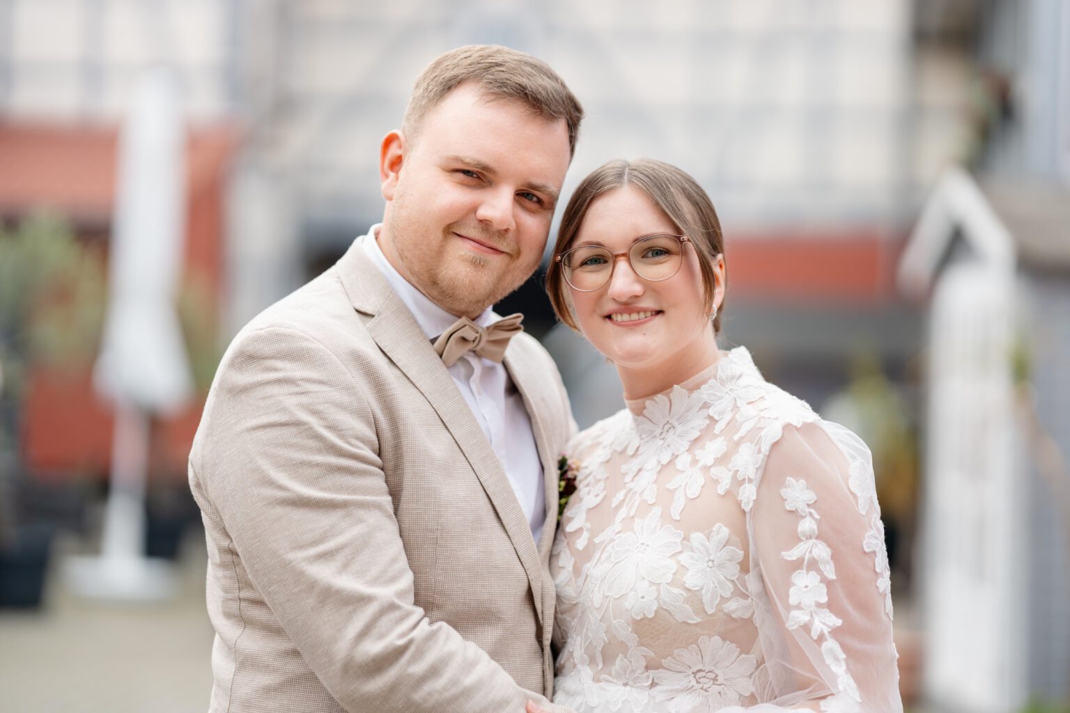 Hochzeitssfotograf - Brautpaarfoto Portrait in Bad Langensalza